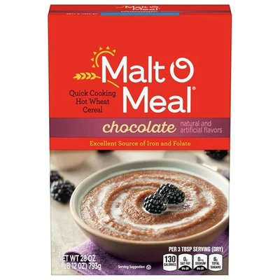 Malt-O-Meal Chocolate Hot Wheat Cereal, Instant Porridge with Folic Acid 28 oz - Image 1 of 2