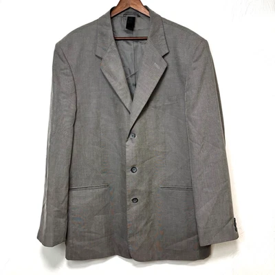 Liz Claiborne Suit Jacket Blazer Gray 3 Button Business Casual Men Polyester 44L - Image 1 of 4