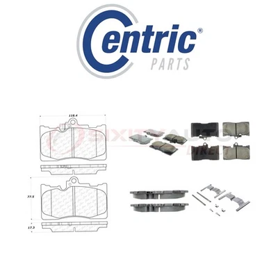 Centric Posi Quiet Ceramic Brake Pads w Shims for 2006-2017 Lexus IS350 3.5L vj Foto 1 de 4