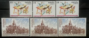 españa 2 bloqes de 3 nuevos,centrados,color,MNH** - Imagen 1 de 1