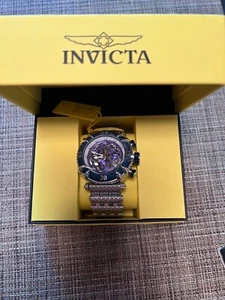 Rare New INVICTA Men's 52mm Blue/Silver Subaqua Talon Swiss Chrono SS Watch - Picture 1 of 3