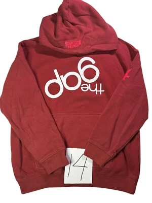 Gap x Stranger Things Hoodie Boys 18-20 Red Fleece Lined Graphic Kangaroo Pocket - Image 1 of 4
