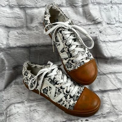 Vintage VANS Hibiscus Chaussures Femmes 7 Skateboard Baskets Caoutchouc Orteil - Photo 1/4