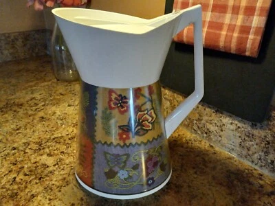 West Bend термоизолированный кувшин графин лоскутная вышивка 4 чашки 9,75 дюйма - Изображение 1 из 4