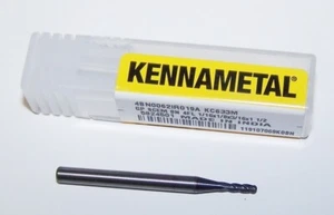 1/16" (.0625") CARBIDE END MILL 4 FLUTE BALL END KENNAMETAL 5824501 - Picture 1 of 2