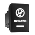 No Maam White Led Backlit Switch Short Push Button 1.28"X 0.87" (Fit: Toyota)