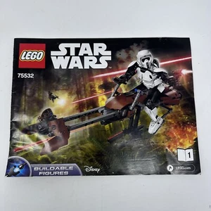 LEGO 75532 Star Wars Scout Trooper & Speeder Bike Booklet Manual Book 1 Only - Picture 1 of 4