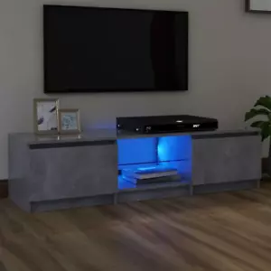 NNEVL TV Cabinet with LED Lights Concrete Grey 140x40x35.5 cm - Picture 1 of 5