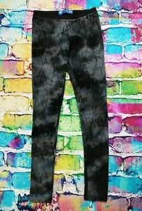 Betty Blue Womens Gray tie dye Leggings perforated approx 22 in waist small - Picture 1 of 6