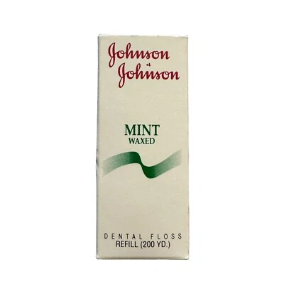 Repuesto de hilo dental encerado Johnson & Johnson vintage años 90 como nuevo 200 yardas nuevo en caja Foto 1 de 3