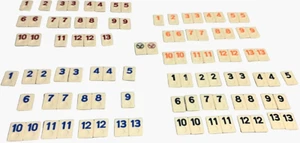 Rummikub Replacement Tiles Parts Crafts 95 Tiles Jokers Red Black Blue Orange - Picture 1 of 7