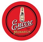 Encore Beer by Monarch Brewing, Chicago NEW Sign 28" Dia. Round AMERICAN STEEL