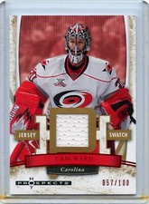 2007-08 Hot Prospects Red Hot #13 Cam Ward JSY 57/100