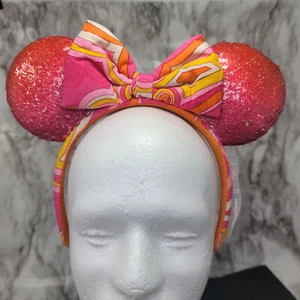 Diadema con orejas de Minnie Mouse Trina Turk de los parques de Disney con bolsa y certificado de autenticidad - Imagen 1 de 7