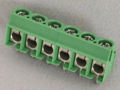 Bloque de terminales de PCB de 6 vías/6P 5 mm/5,00 mm 300 V 16 A Dinkle ED500V-06P Foto 1 de 4