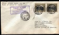 1941 PORT OF SPAIN TRINIDAD TOBAGO LAGOS NIGERIA AFRICA FIRST FLIGHT COVER FFC
