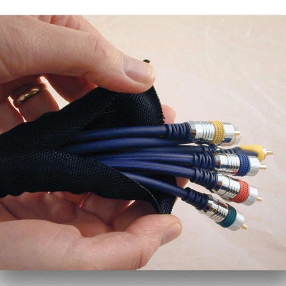 1/2 inch SNAKESKIN Wire & Cable Cover - black - 200 feet - Image 1 of 4