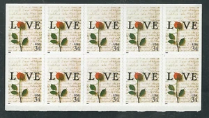 Scott # 3497...34 Cent...LOVE...Booklet Pane of 10 - Picture 1 of 1