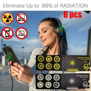 Phone EMF Protector Anti Radiation Protection Sticker Quantum Shield Gold/Siver - Picture 1 of 14