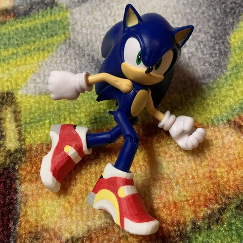 Sonic The Hedgehog SONIC Figure Toy Doll Jakks Pacific 4” Custom SOAP SHOES SA2 Cover