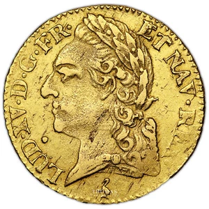 Monnaie France - Louis XV - Louis d'or à la vieille tête - 1772 A Paris - Picture 1 of 2