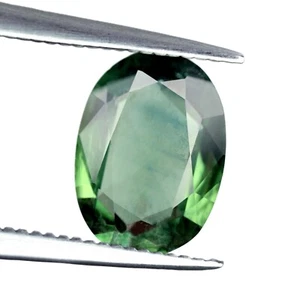 Zertifizierter 1,25ct natürlicher grüner Saphir VS Reinheit Madagaskar Rosenschliff oval - Bild 1 von 5