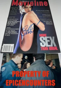 SUPER SEXY! COPERTINA RIVISTA MOVIELINE FIRMATA CATHERINE ZETA JONES CON PROVA CON CERTIFICATO DI AUTENTICITÀ - Foto 1 di 3