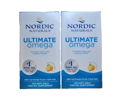 Nordic Naturals Ultimate Omega 1280mg Omega-3.100 GÉIS MACIOS Limão EXP 08/26 (2 CAIXA - Imagem 1 de 4