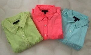 NWT J.CREW Women's SLIM WASHED Classic Popover SHIRT - Picture 1 of 6