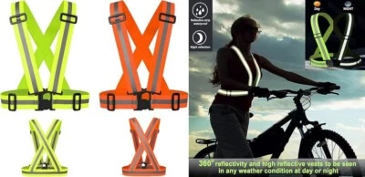 Chaleco reflectante para correr, chaleco reflectante ajustable para correr andar Foto 1 de 4