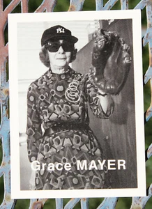 Grace Mayer Karte #23 ~ seltene Mike Mandel 1975 Baseball Fotograf Sammelkarte - Bild 1 von 2