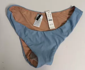 J Crew Light Blue Mid Rise Cheeky Coverage Bikini Swim Bottom Size Medium NWT - Picture 1 of 3