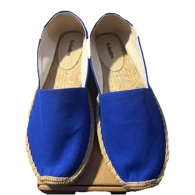 NUEVO EN CAJA Zapatos para Mujer Soludos Original Dalí Alpargata Azul Sin Cordones 8-8.5 Foto 1 de 4