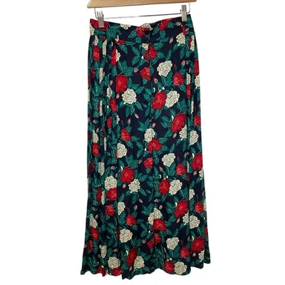 Винтажный Jones Нью-Йорк красный и белый цветочный коттедж Core бабушка Midi юбка размер 8 - Изображение 1 из 4