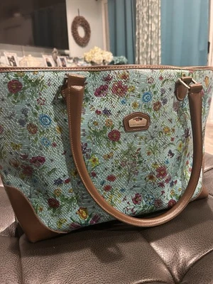 Hermoso Bolso de Mano Grande de Lujo Gloria Vanderbilt Floral Foto 1 de 4