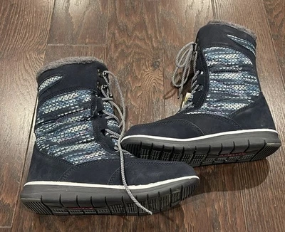 BEARPAW Aretha Estilo Mujer Talla 9 Azul Multicolor Invierno Botas Media pantorrilla NUEVO Foto 1 de 4