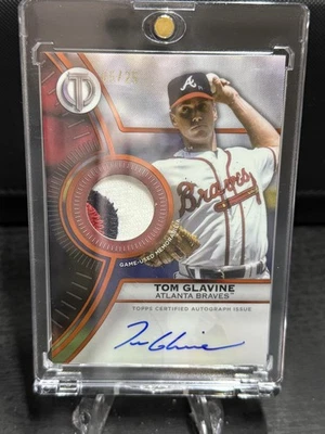2025 Topps Tribute #TTTA-GLA Tom Glavine Tribute 亲笔签名遗物橙色 #/25 — 第 1/2 张图片