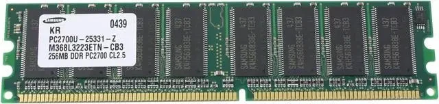 Samsung M368L3223ETN-CB3 - 256MB PC2700U  PC2700 DDR CL2.5 Memory RAM (C102) - Image 1 of 1