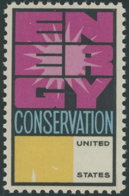 1974, USA ENERGY CONSERVATION, ERROR 10C W/GREEN AND RED OMITTED, SC. #1547b - Image 1 of 2