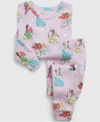 Baby Gap Disney Pijama Princesa Algodão Orgânico PJ 2 peças Conjunto Pjs RARO 6 P Outono - Imagem 1 de 4