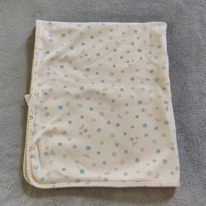 Carters Cotton Baby Security Blanket Yellow Moon Stars 1990s Lovey Made In USA - Picture 1 of 18