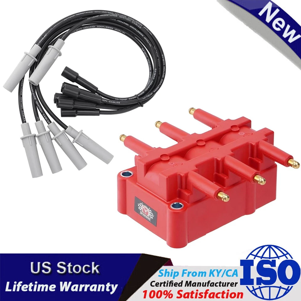 UF305 Ignition Coil + 6 Spark Plugs Wire Set For 2001-2007 Dodge Caravan V6 3.3L - Image 1 of 4