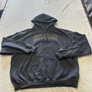 Notre Dame Champion Hoodie Men 2XL Gray College NCAA Basketball Fighting Irish - Picture 1 of 6