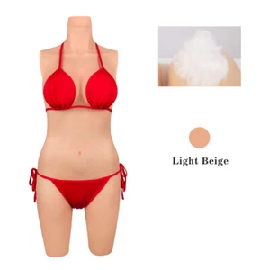 Minaky Silicone Realistic Bodysuit Fake Breast Forms Crossdresser Cosplay D-Cup - Picture 1 of 19