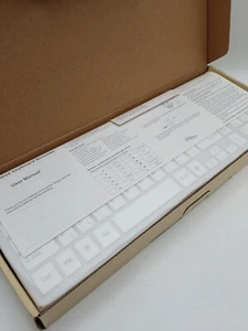 Wireless Keyboard Mouse set, 2.4G Ultra-Thin Keyboard & Mouse Set white & silver - Picture 1 of 12