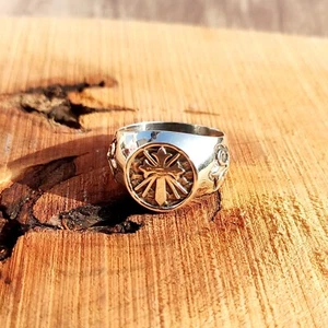 Cross Rings 925 Sterling Silver Handmade Vintage Turkish Men's Jewelry M213 - Picture 1 of 5