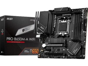 MSI PRO B650M-A WIFI AM5 AMD B650 SATA 6Gb/s DDR5 Ryzen 7000 Micro ATX Motherboa - Picture 1 of 5