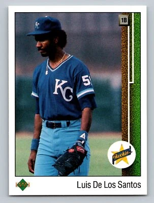 Luis de los Santos RC Rookie 1989 Upper Deck #12 Kansas City Royals - Image 1 of 2