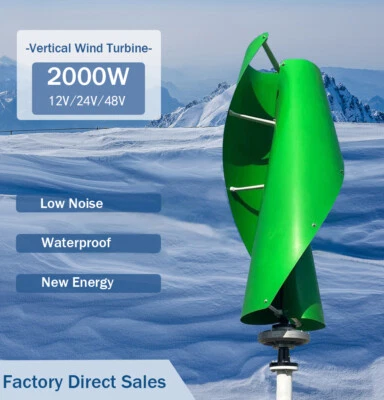 2000W 12V 24V 48V Vertikale Achse Windkraftanlage Magnetschwebebahn Windkraftgenerator - Bild 1 von 4