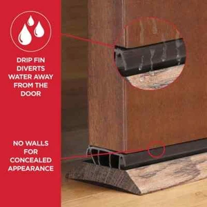 36 In. Brown Vinyl Concealed Kerf/Channel Fit under Door Seal - Picture 1 of 10